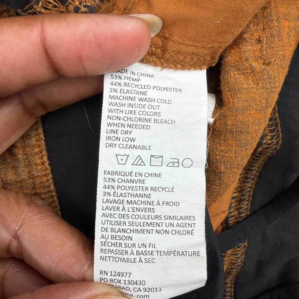 Prana Vaha Shorts Men's M Hemp Blend 10